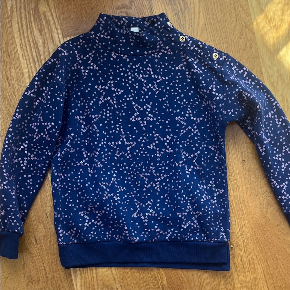 Crewcuts Blue Sweatshirt with Pink Stars